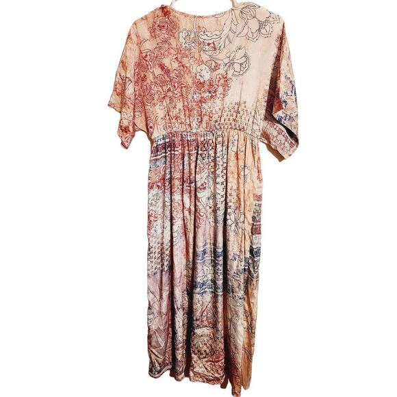 Love Kyla Blair Polysilk BOHO Chic Lightweight Midi Dress Small NEW - Picture 2 of 9